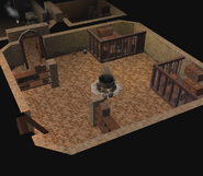 A cauldron in the kitchens
