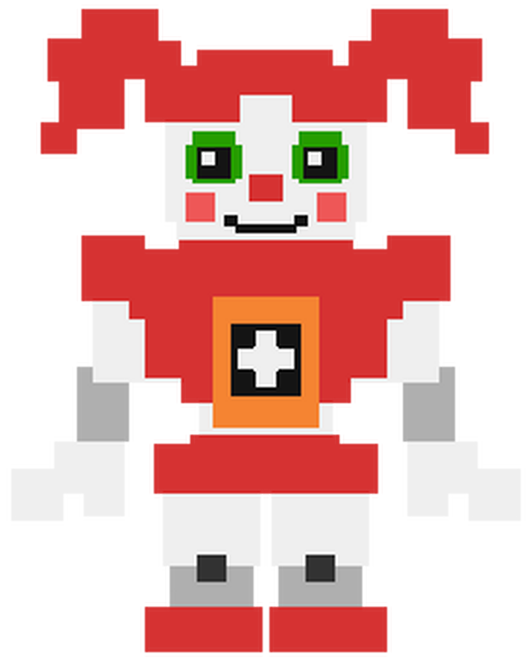 FNAF 6 Scrap Animatronics 8 bit | Sticker