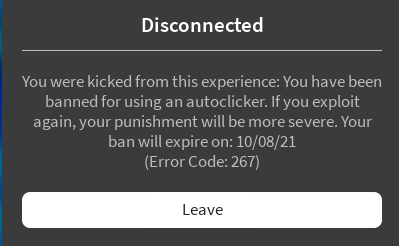 WHY TF DID I GET BANNED? I WASNT EVEN EXPLOITING smh all i did was