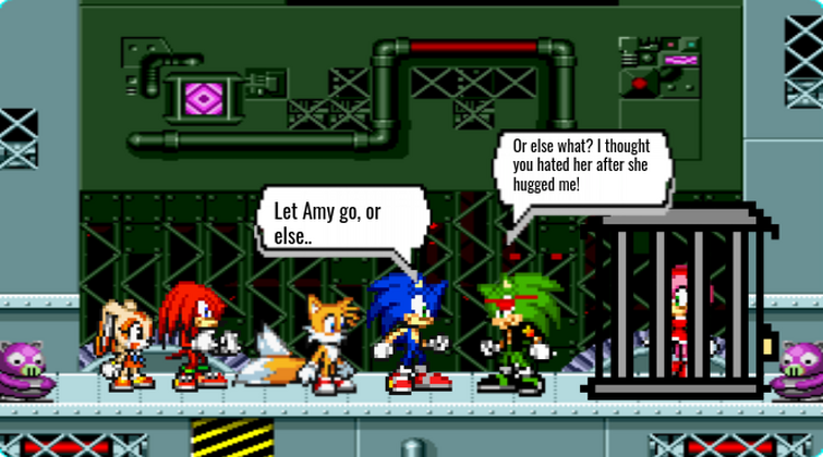 The Colorblindness of Amy Rose sprite comic