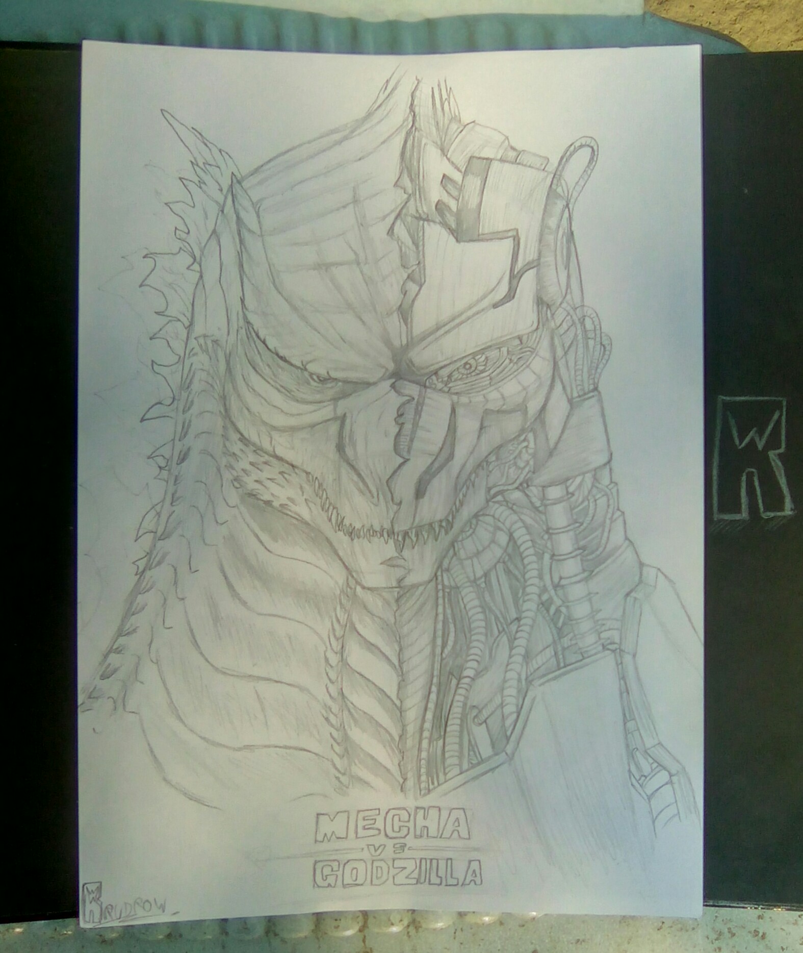 mechagodzilla sketch