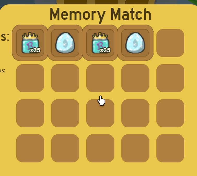 Memory Match, Bee Swarm Simulator Wiki