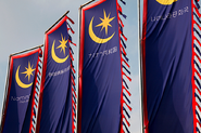 Banners featuring the Moon and Star insignia of the Naminara Republic.