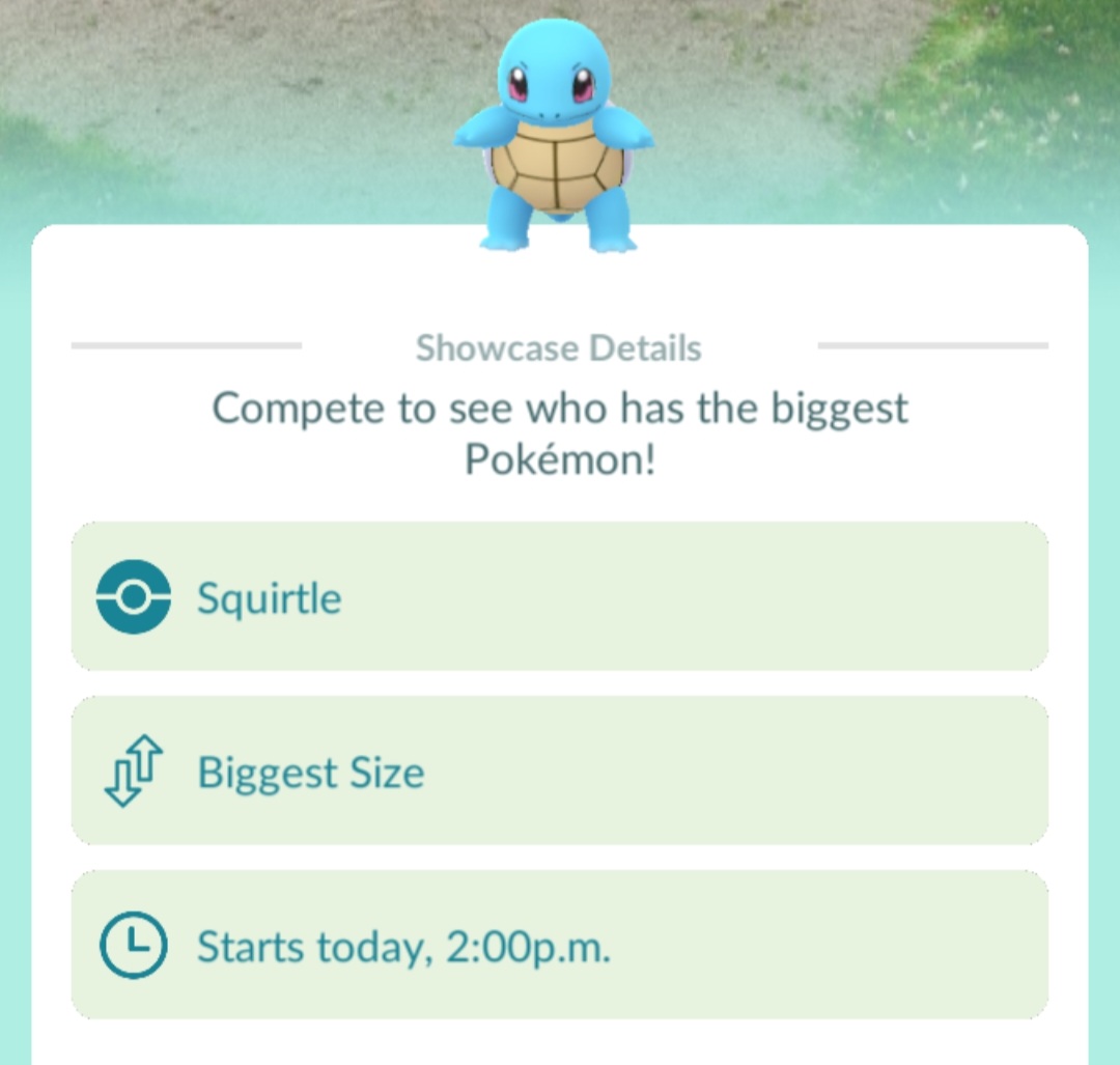 So, there will be a Squirtle showcase. | Fandom