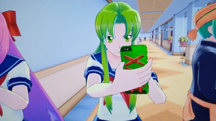 Is the theory that the girl with green hair knows she's in a game is ...