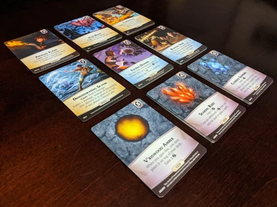 One possible supply ready for a game.