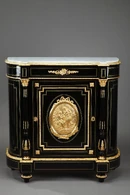 9D562DB8-EA47-4B58-A568-FE4340409204.jpeg (626 KB) Cabinet, unknown maker, c.1860, blackened wood, gilt bronze mounts and marble top