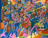 "Clase de Baile en la Plaza de Komsómòlskaia" by Ceesepe (1982)