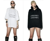 This "Goth is White" t-shirt, designed by European brand WIA (Wear It Anywhere), sparked significant controversy when it was sold by Dolls Kill in 2016. While WIA intended the slogan to mean "goths can wear white," the phrase was interpreted by many as exclusionary and racist.[4] This clashes with the subculture's generally anti-racist values. WIA also produced similar shirts in different colors, as well as a "Goth is Dead" design.