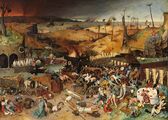 "The Triumph of Death" by Pieter Bruegel the Elder. This painting depicts the idea of the end of the world and all living beings in it.