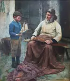 "An Important Question" by Edwin Harris (1884)