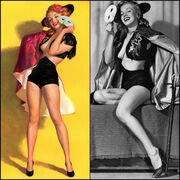 Marilyn Monroe pin-up modeling and art