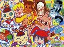 Pop n' Music promotional art featuring some of its characters.