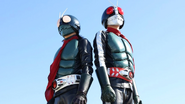 A depiction from Shin Kamen Rider.