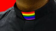 A rainbow Priest collar