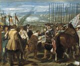 "The Surrender of Breda" by Diego Velázquez. This painting depicts the surrender of the Dutch city of Breda to the Spanish authorities during the Eighty Years' War.