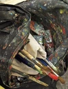 Brushes in a bag.jpg (82 KB) "An artist’s bag and brushes next to the Centre Pompidou" by David Henry.