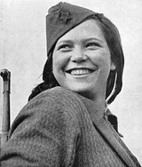 Partisan Milja Marin Kozarčanka.jpg (21 KB) The original iconic WWII photograph of female Partisan fighter Milja Marin (Kozarčanka).