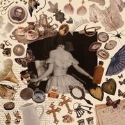Victorian-inspired collage-like mood board, by apollonarium