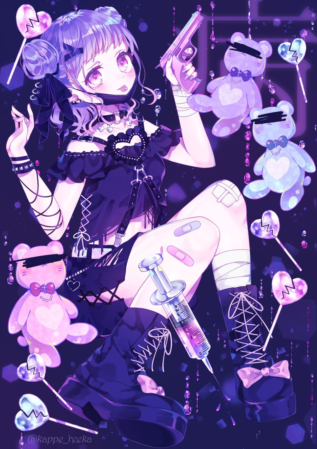  Japanese Anime Girl Punk Evil Manga - Pastel Menhera