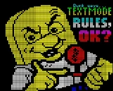 Teletext art by artist Dan Farrimond, created for the International Teletext Art Festival.