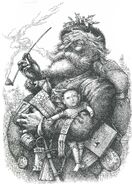 Thomas Nast illustrated the first fat version of Santa Claus