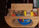 A Noah's Ark wooden playset.