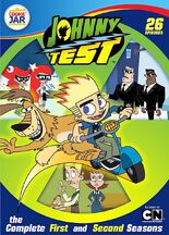 DVD cover art for the first two seasons of Johnny Test.