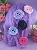 Button hair clips - Tinycore