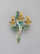 Wall sconce (bras de cheminée) (one of a pair), by the Sèvres Porcelain Manufactory, c.1761, soft-paste porcelain and gilt bronze