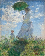 Woman with a Parasol – Madame Monet and Her Son (Monet, 1875)