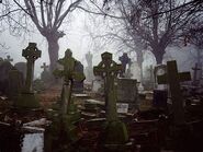 Gothic graveyard
