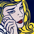"Crying Girl" by Roy Lichtenstein (1964) - Porcelain Enamel