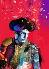 "Madrid Never Sleeps" by Pablo Pasadas, modern graphic design inspired by La Movida Madrileña. (2020)