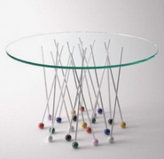 Glass Table with Pin Legs - Tinycore
