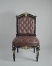Louis XIV style chair, c.1860, wood, gilt bronze and leather
