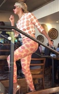 A pizza-print outfit worn by Beyoncé.