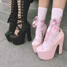 Pink-black-heels