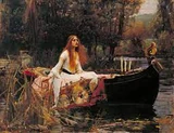 Shalott.jpeg (10 KB) The Lady of Shalott (1888) by John William Waterhouse. Waterhouse, though not a member of the original Brotherhood, is a key figure of the later Pre-Raphaelite style, known for his romantic and mythological paintings.