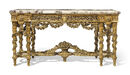 Louis XVI style Revival/Neo-Louis XVI style centre table, late 19th century, gilt wood and marble top, private collection