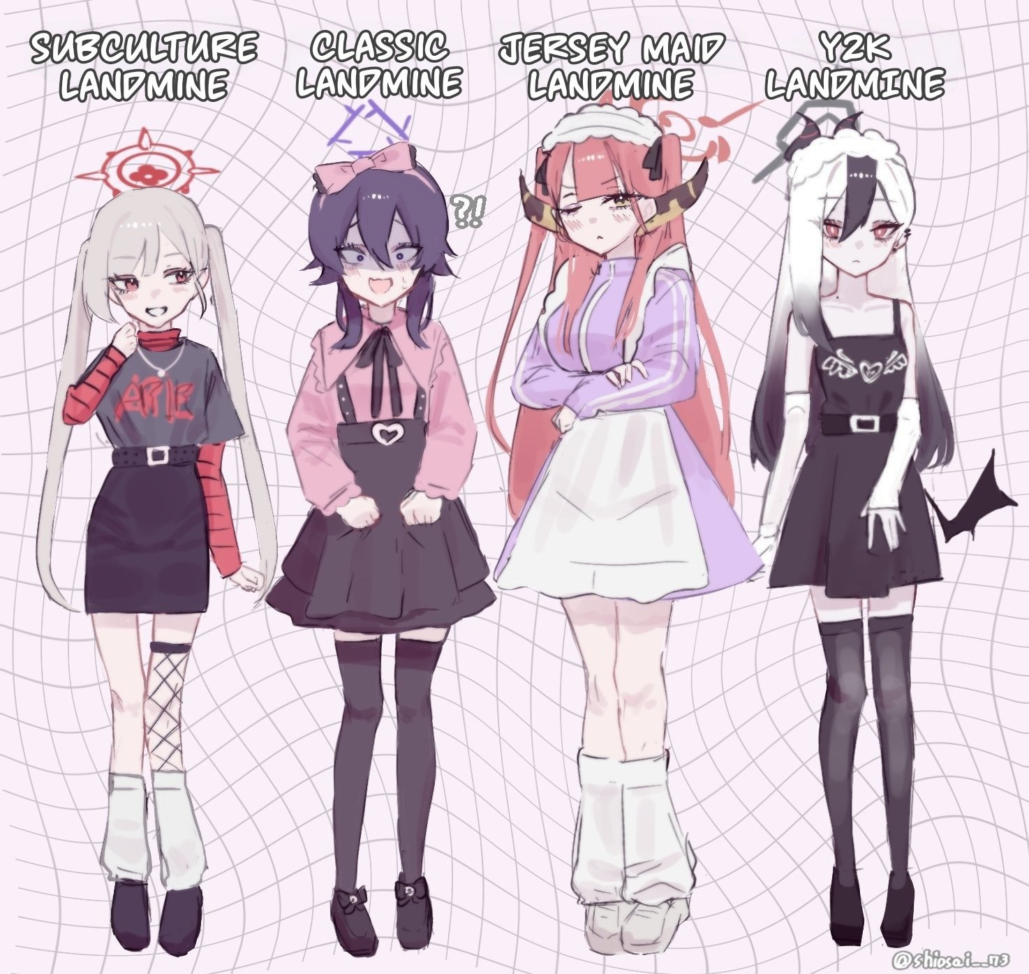 Anime artist illustrates the differences between Japanese fashion