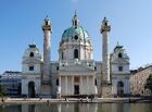 Exterior of the Karlskirche, Vienna, Austria, by Johann Bernhard Fischer von Erlach, 1715-1737