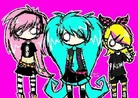Vocaloidoldwebalt.jpg (55 KB) Fanart of Hatsune Miku, Kagamine Rin and Megurine Luka from VOCALOID in the Scene art style. Credits: @ghost--towne