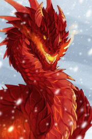 Fire dragon art by @hornedfreak on Fur Affinity