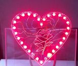 Heart leds with rose