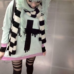 Pastel goth winter outfit top