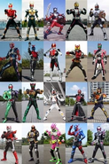 The primary riders of the Heisei era.