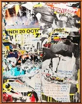 "Gaîté-Jolivet, 7 Mai 1987" by Jacques Villeglé