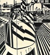 Edward Wadsworth, Liverpool Shipping, 1918