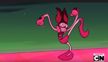 Spinel from Steven Universe, a character who pays homage to the Rubberhose style